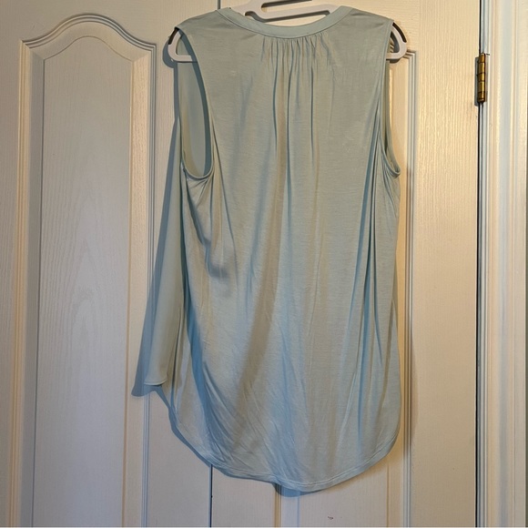 LOFT Light Blue tank top, open neck - Picture 7 of 7